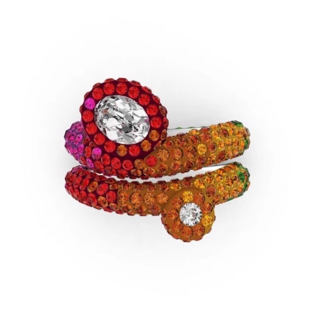 Atelier Swarovski Vibrant Crystal Tigris Double Stack Ring